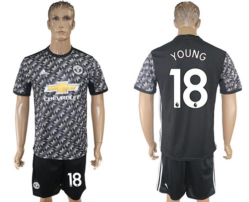 Manchester United #18 Young Black Soccer Club Jersey - Click Image to Close